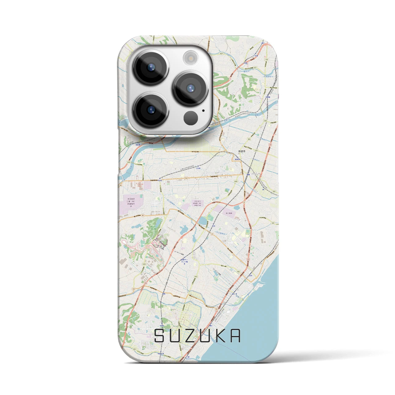 【鈴鹿(三重県)】地図柄iPhoneケース(バックカバータイプ)