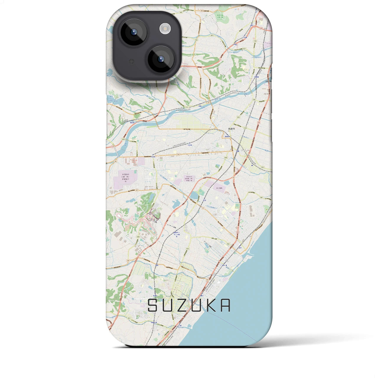 【鈴鹿(三重県)】地図柄iPhoneケース(バックカバータイプ)