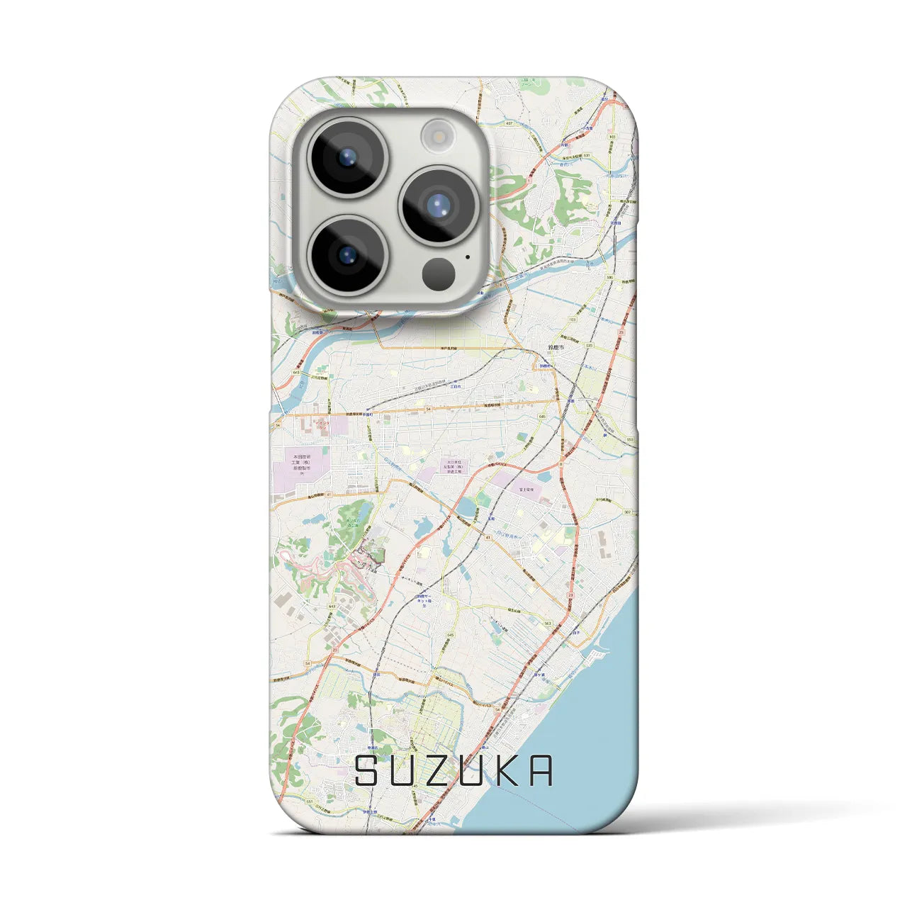【鈴鹿(三重県)】地図柄iPhoneケース(バックカバータイプ)