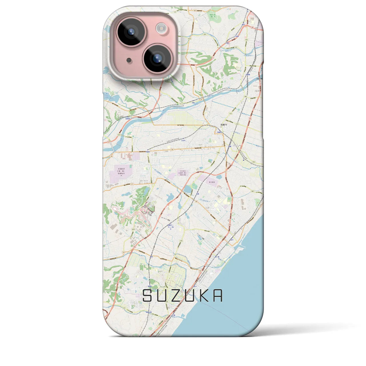 【鈴鹿(三重県)】地図柄iPhoneケース(バックカバータイプ)
