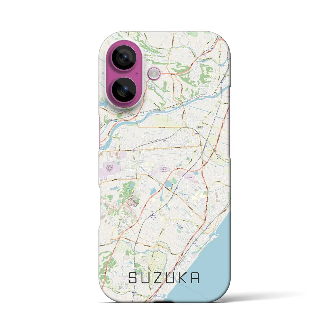 【鈴鹿(三重県)】地図柄iPhoneケース(バックカバータイプ)