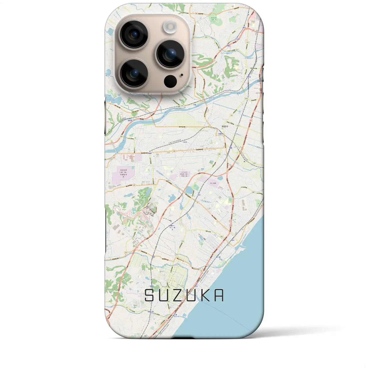 【鈴鹿(三重県)】地図柄iPhoneケース(バックカバータイプ)