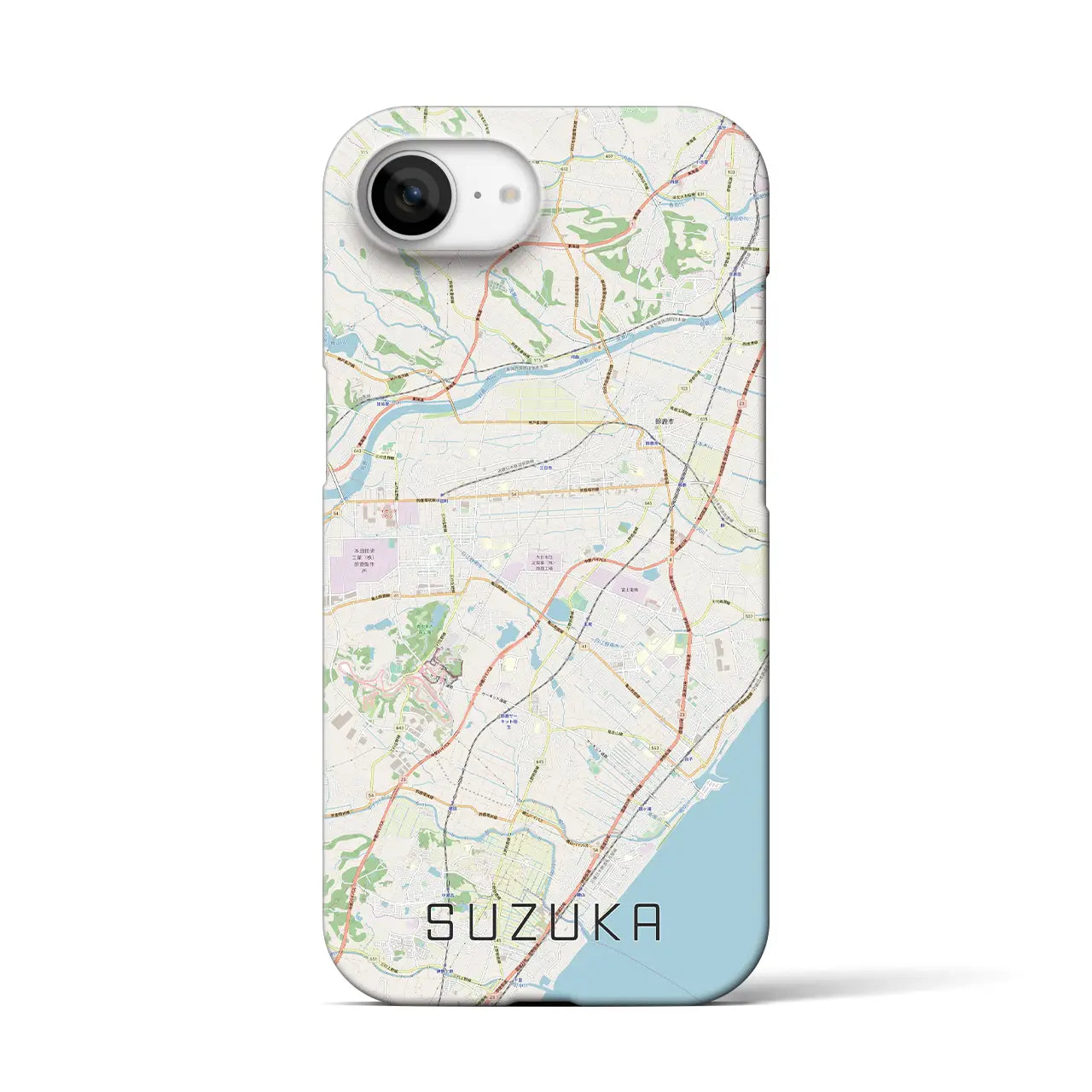 【鈴鹿(三重県)】地図柄iPhoneケース(バックカバータイプ)