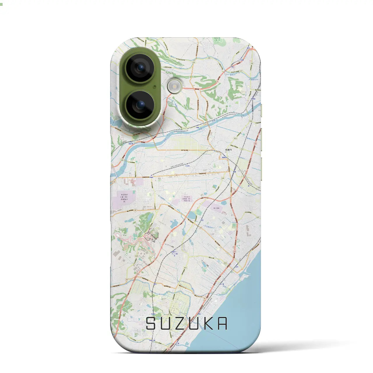 【鈴鹿(三重県)】地図柄iPhoneケース(バックカバータイプ)