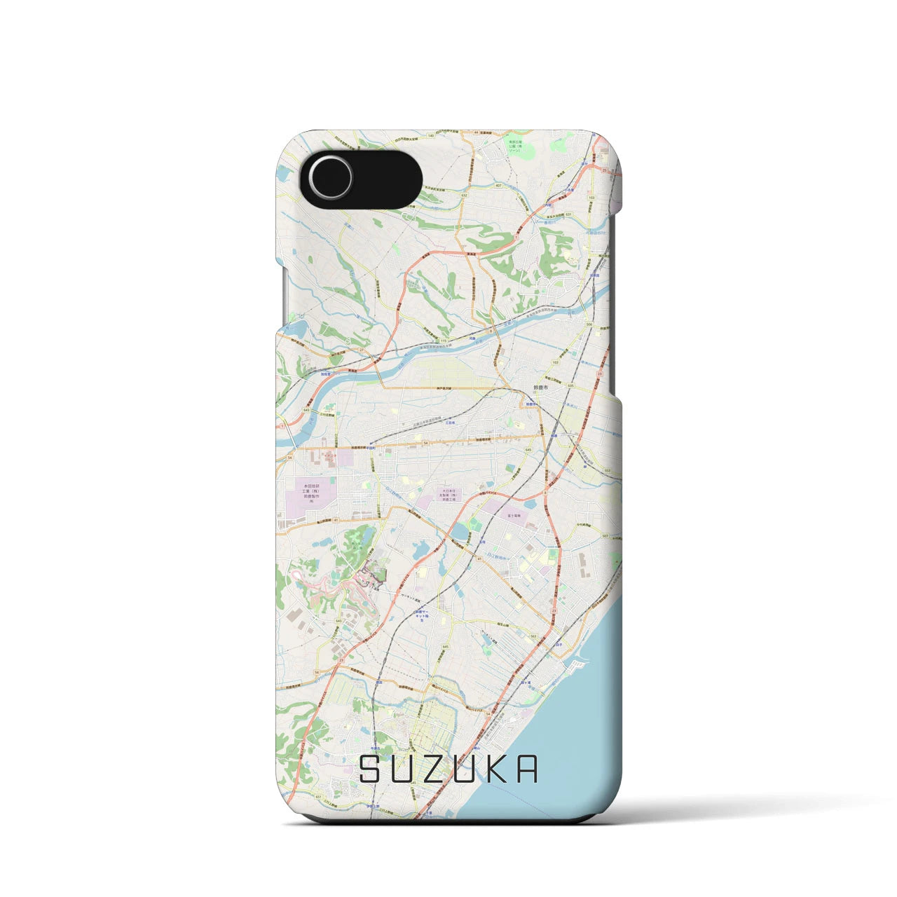 【鈴鹿(三重県)】地図柄iPhoneケース(バックカバータイプ)