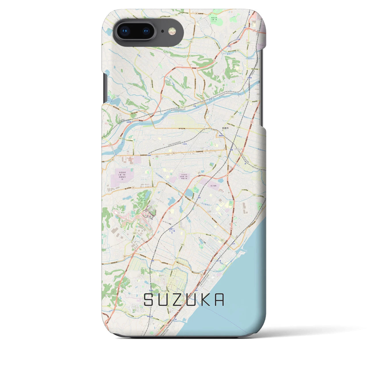 【鈴鹿(三重県)】地図柄iPhoneケース(バックカバータイプ)