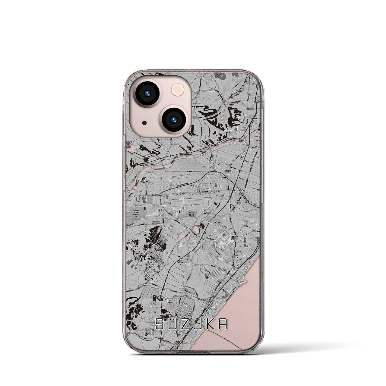 【鈴鹿(三重県)】地図柄iPhoneケース(クリアタイプ)