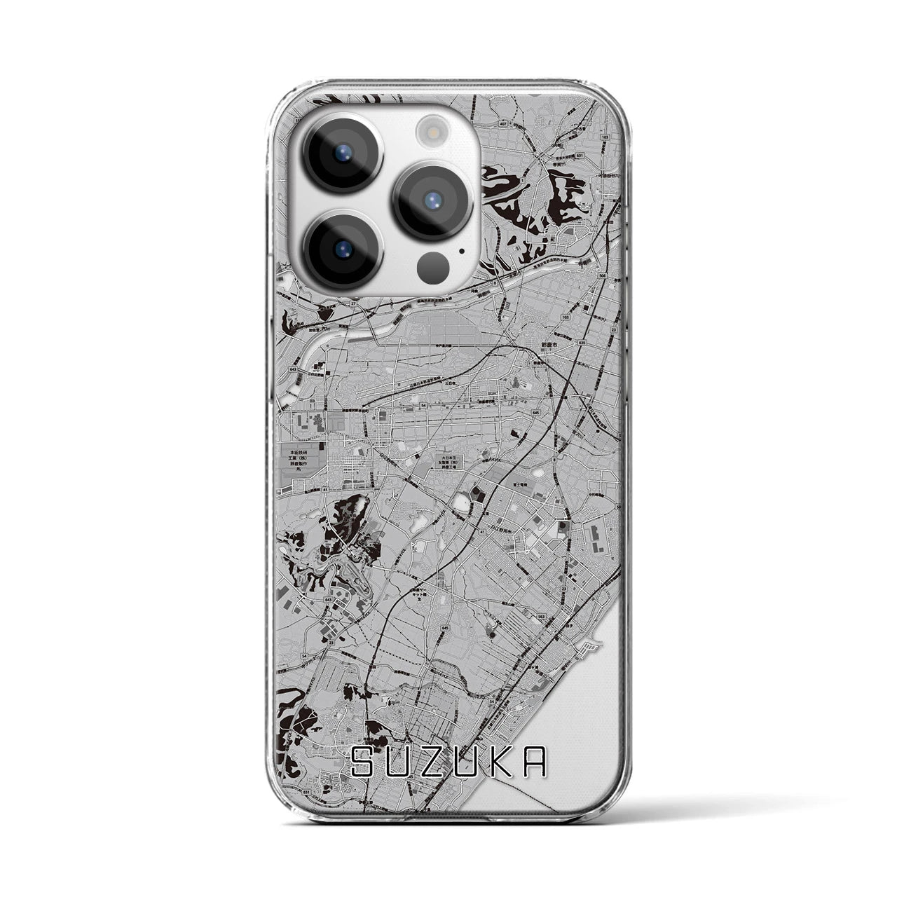 【鈴鹿(三重県)】地図柄iPhoneケース(クリアタイプ)