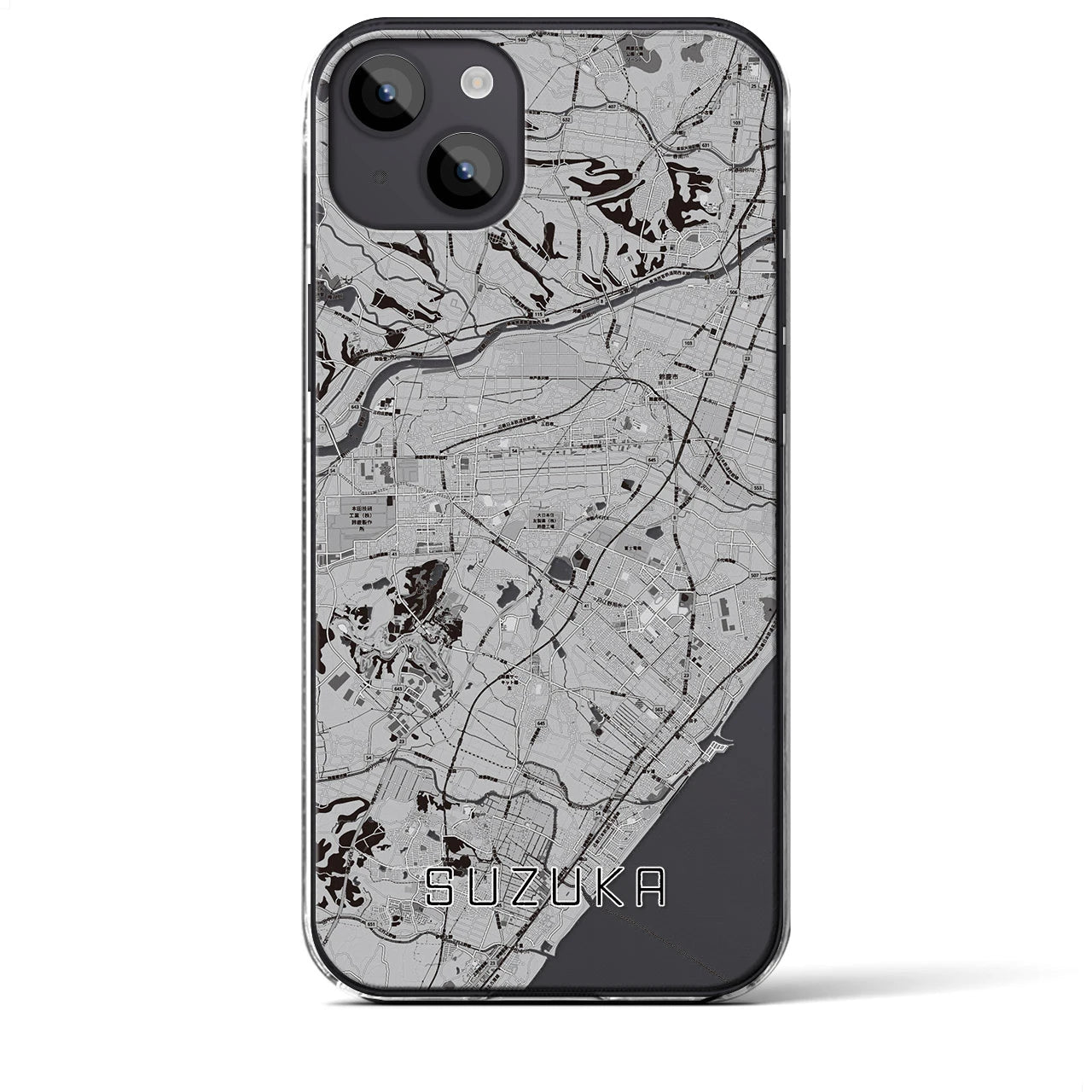 【鈴鹿(三重県)】地図柄iPhoneケース(クリアタイプ)