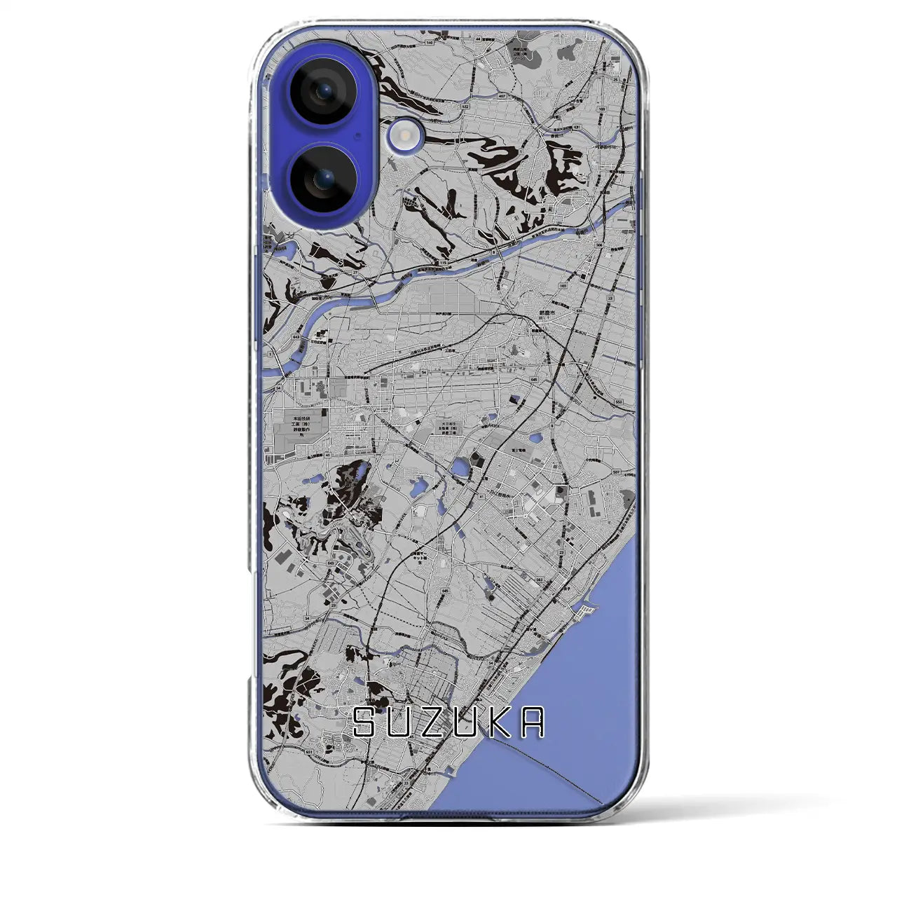 【鈴鹿(三重県)】地図柄iPhoneケース(クリアタイプ)