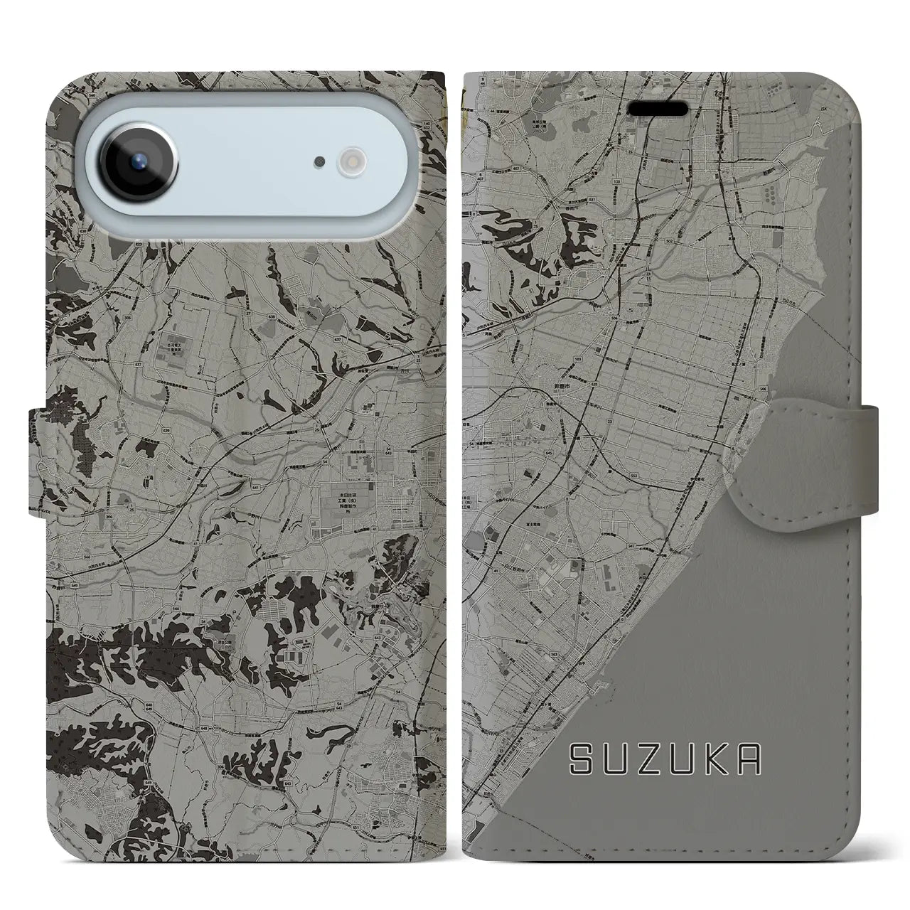 【鈴鹿(三重県)】地図柄iPhoneケース(手帳タイプ)