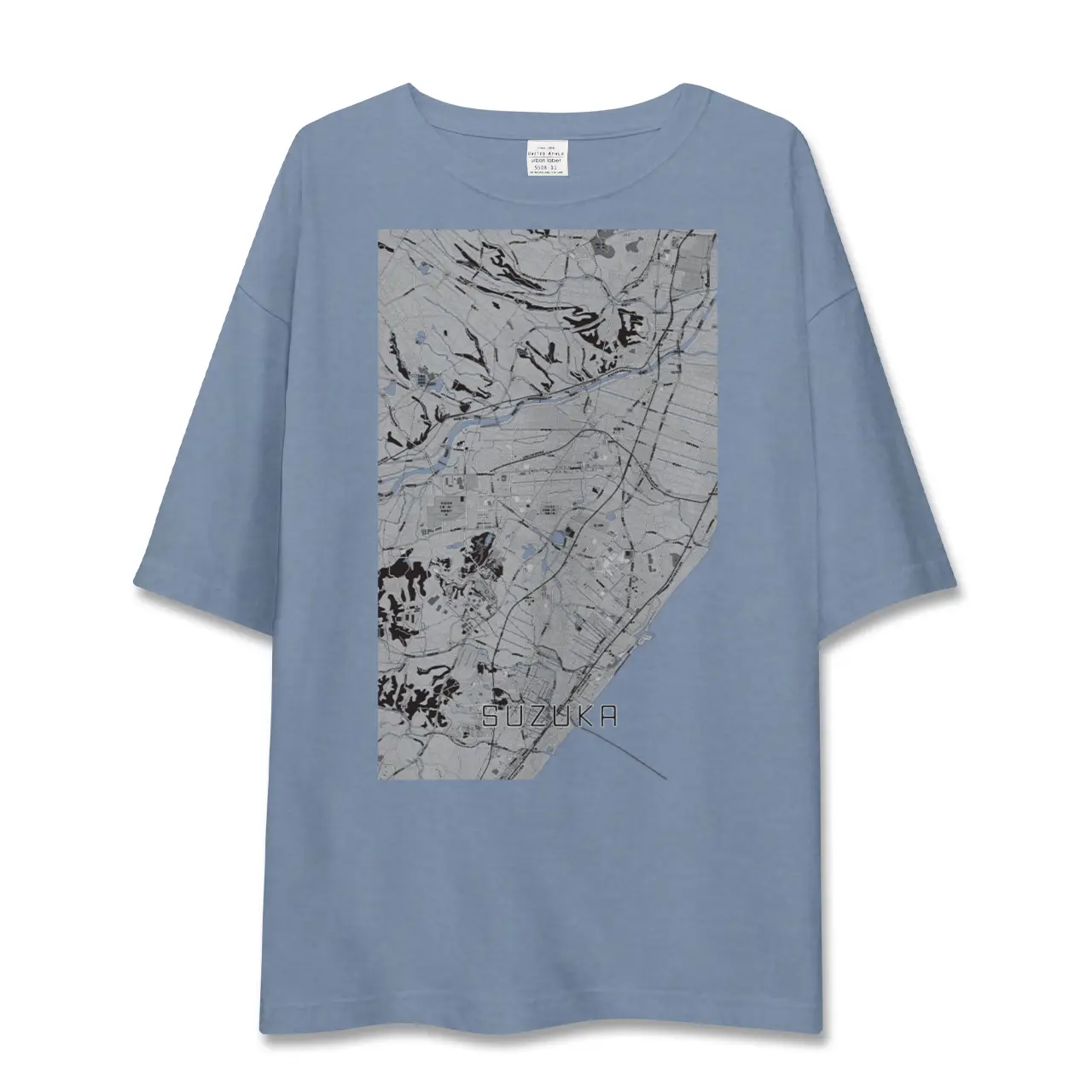 【鈴鹿(三重県)】地図柄ビッグシルエットTシャツ