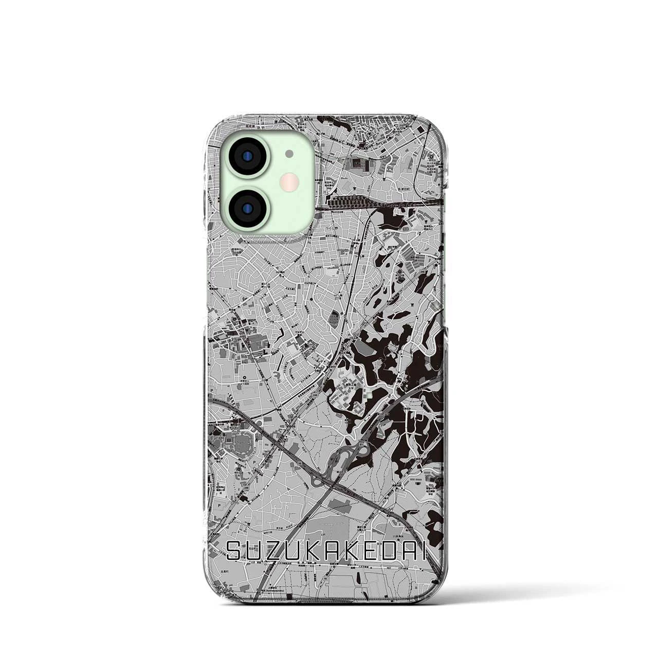 【すずかけ台(東京都)】地図柄iPhoneケース(クリアタイプ)