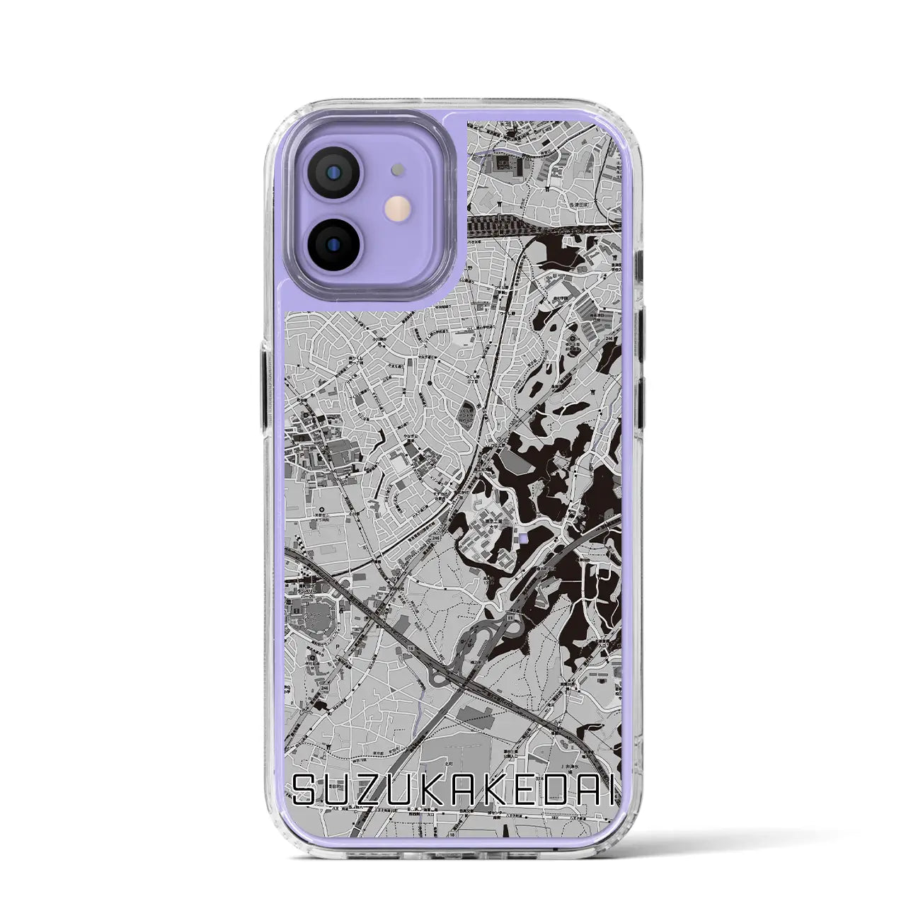 【すずかけ台(東京都)】地図柄iPhoneケース(MagSafeタイプ)