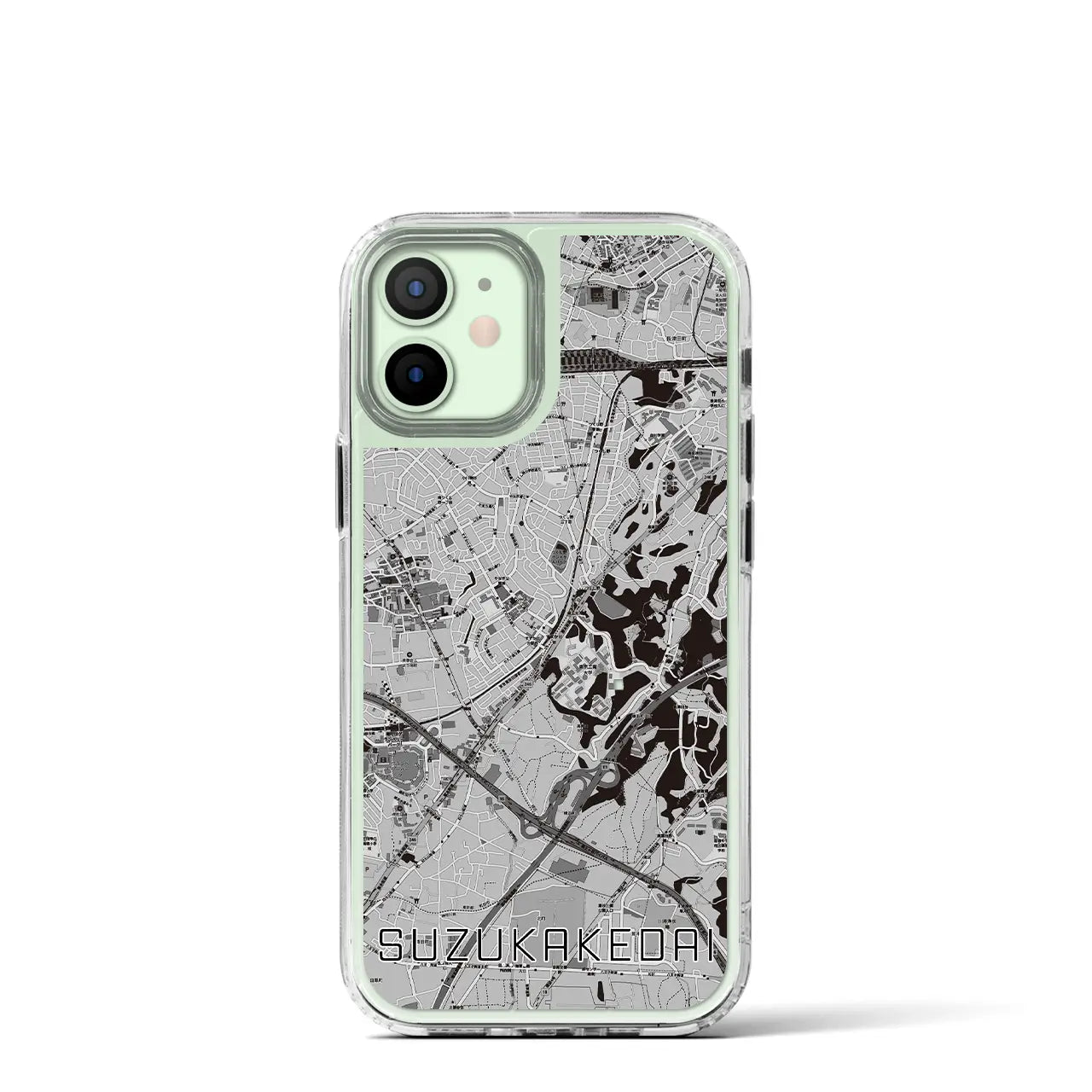 【すずかけ台(東京都)】地図柄iPhoneケース(MagSafeタイプ)