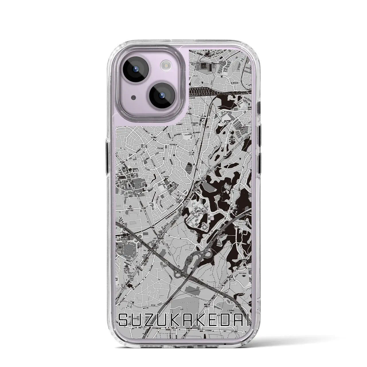 【すずかけ台(東京都)】地図柄iPhoneケース(MagSafeタイプ)