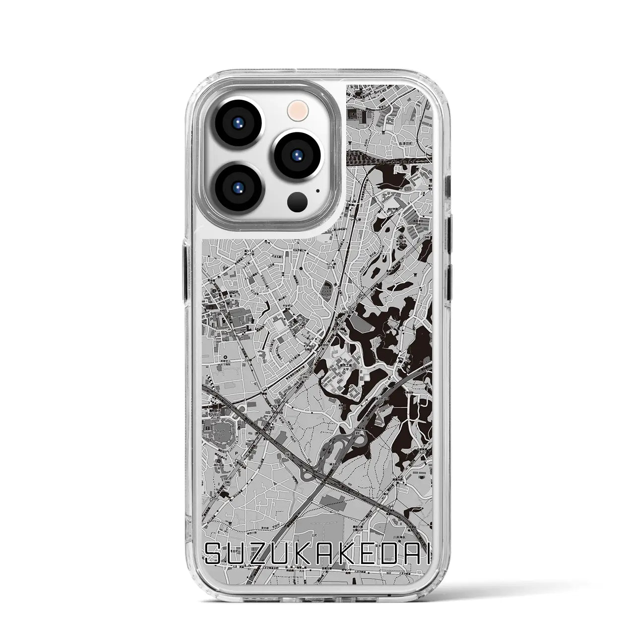 【すずかけ台(東京都)】地図柄iPhoneケース(MagSafeタイプ)