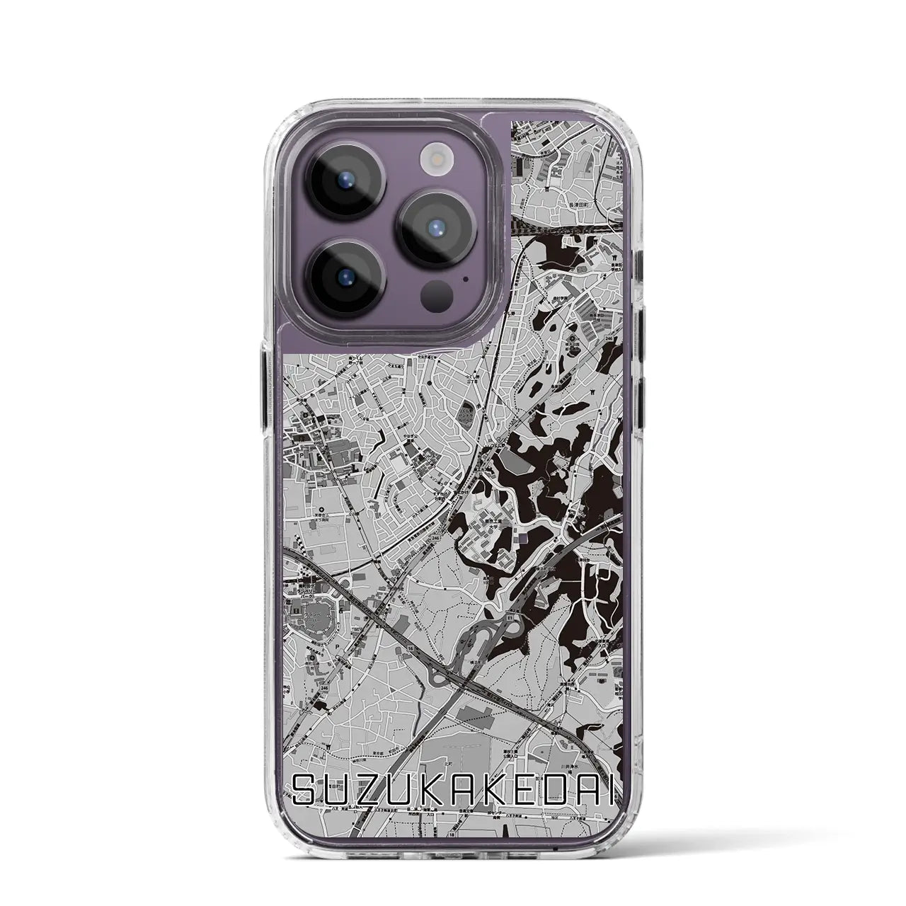 【すずかけ台(東京都)】地図柄iPhoneケース(MagSafeタイプ)