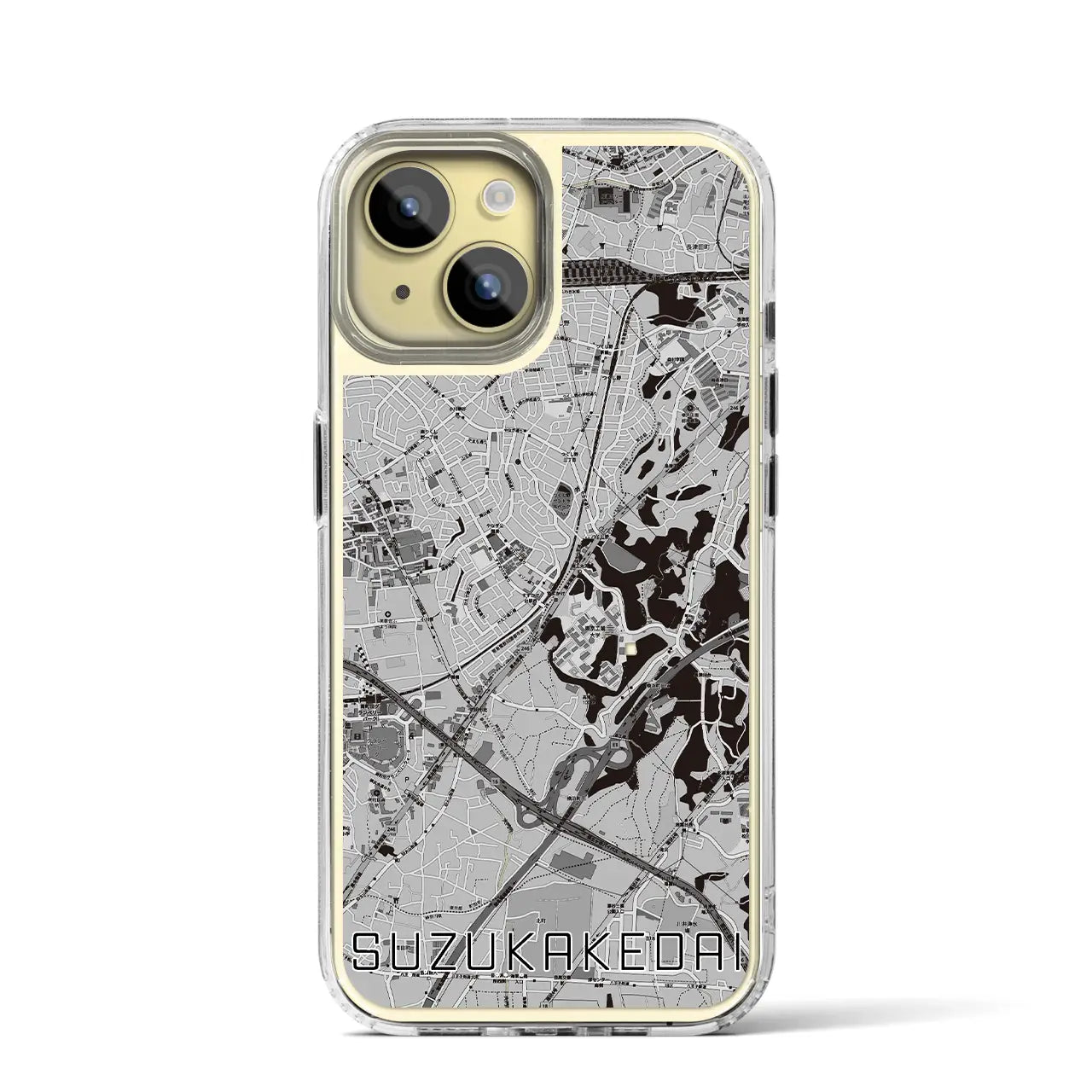 【すずかけ台(東京都)】地図柄iPhoneケース(MagSafeタイプ)