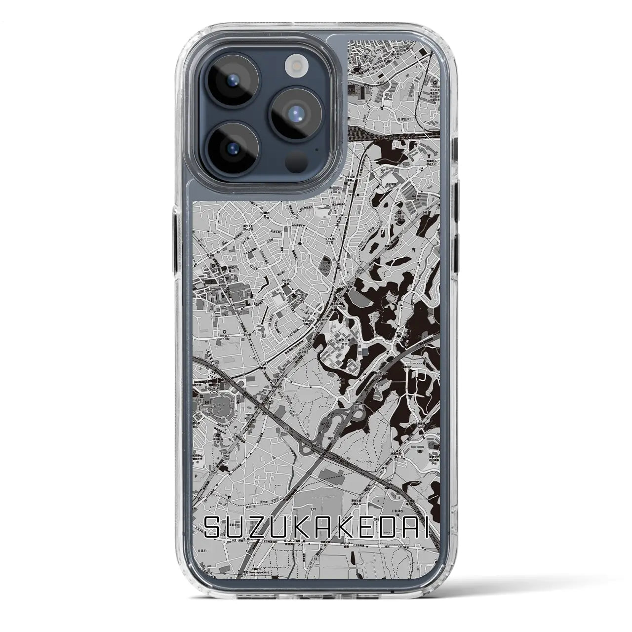 【すずかけ台(東京都)】地図柄iPhoneケース(MagSafeタイプ)