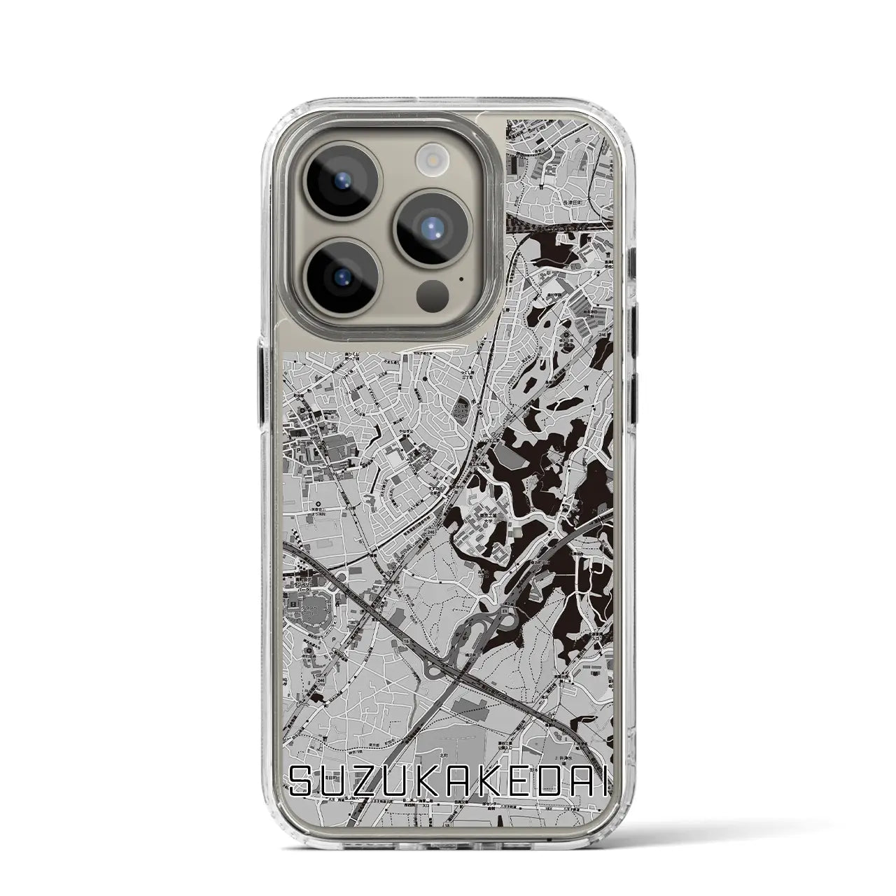 【すずかけ台(東京都)】地図柄iPhoneケース(MagSafeタイプ)