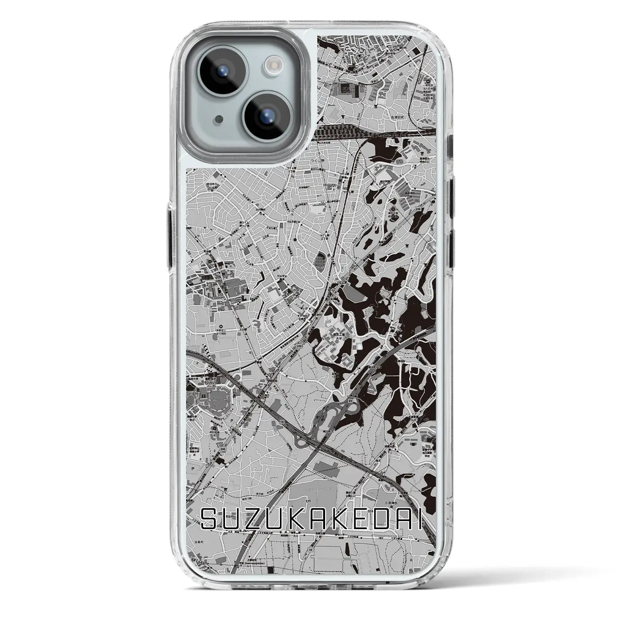 【すずかけ台(東京都)】地図柄iPhoneケース(MagSafeタイプ)