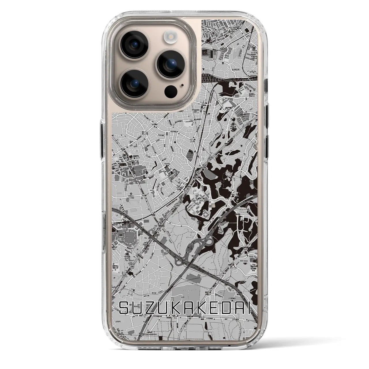 【すずかけ台(東京都)】地図柄iPhoneケース(MagSafeタイプ)