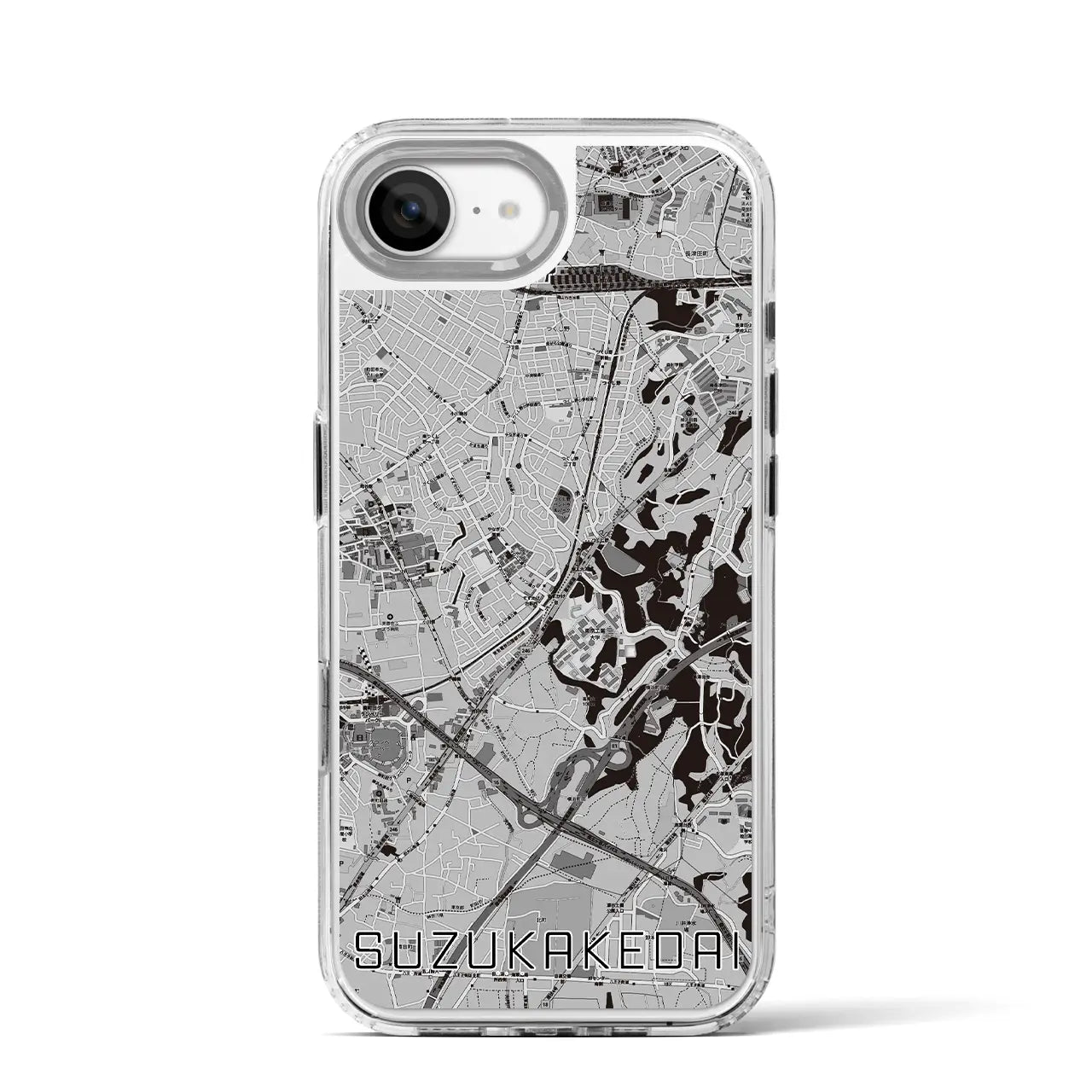 【すずかけ台(東京都)】地図柄iPhoneケース(MagSafeタイプ)
