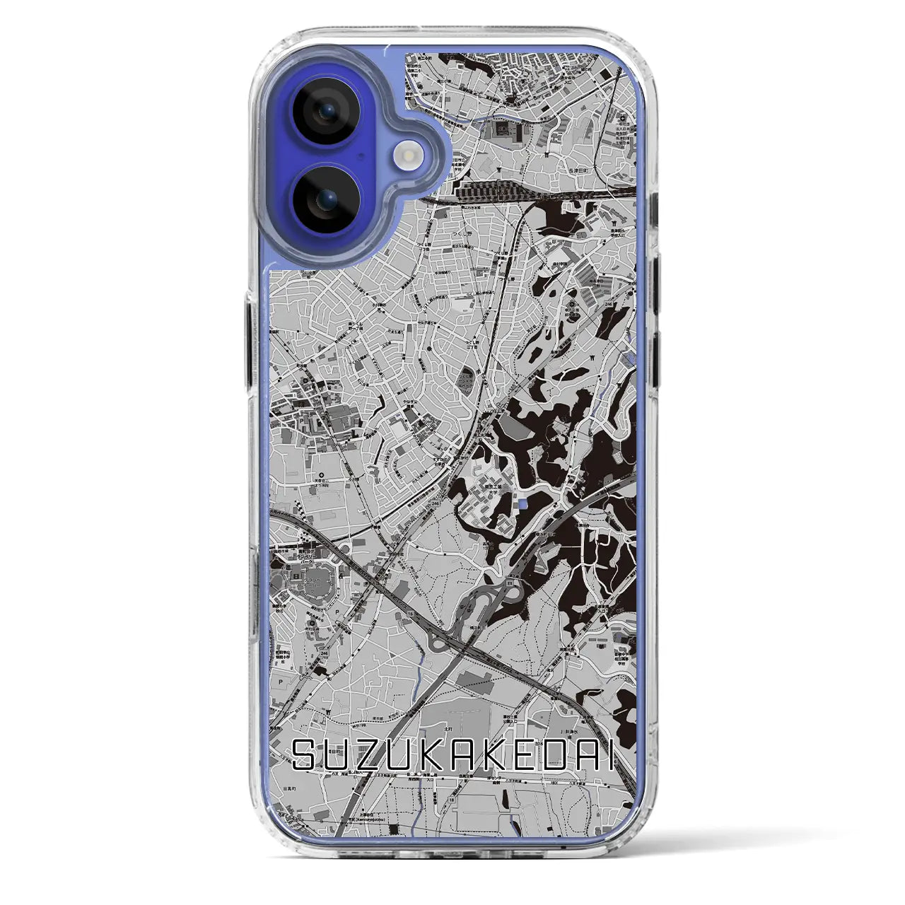 【すずかけ台(東京都)】地図柄iPhoneケース(MagSafeタイプ)