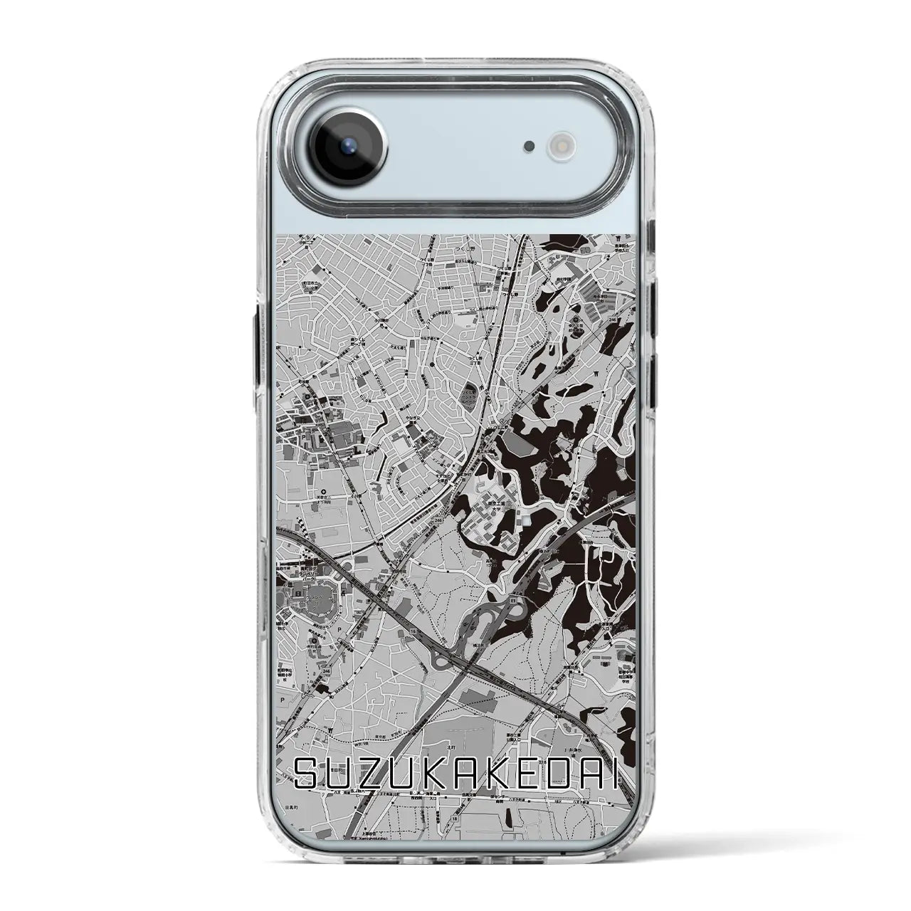 【すずかけ台(東京都)】地図柄iPhoneケース(MagSafeタイプ)
