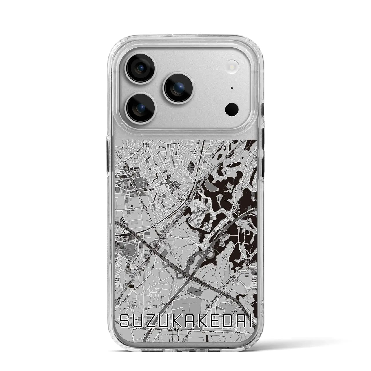 【すずかけ台(東京都)】地図柄iPhoneケース(MagSafeタイプ)