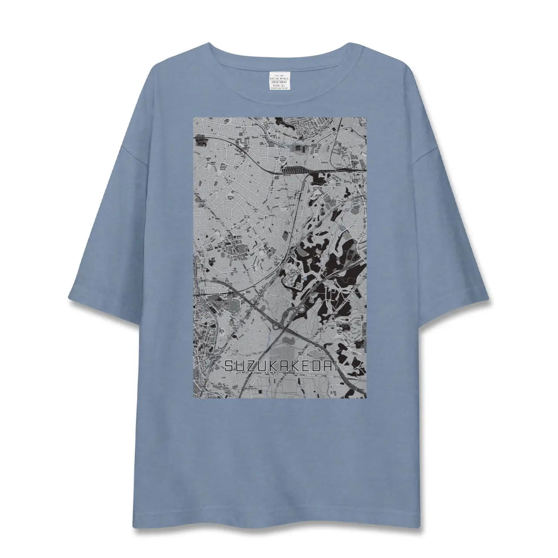 【すずかけ台(東京都)】地図柄ビッグシルエットTシャツ