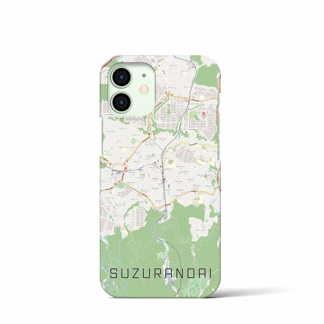 【鈴蘭台(兵庫県)】地図柄iPhoneケース(バックカバータイプ)