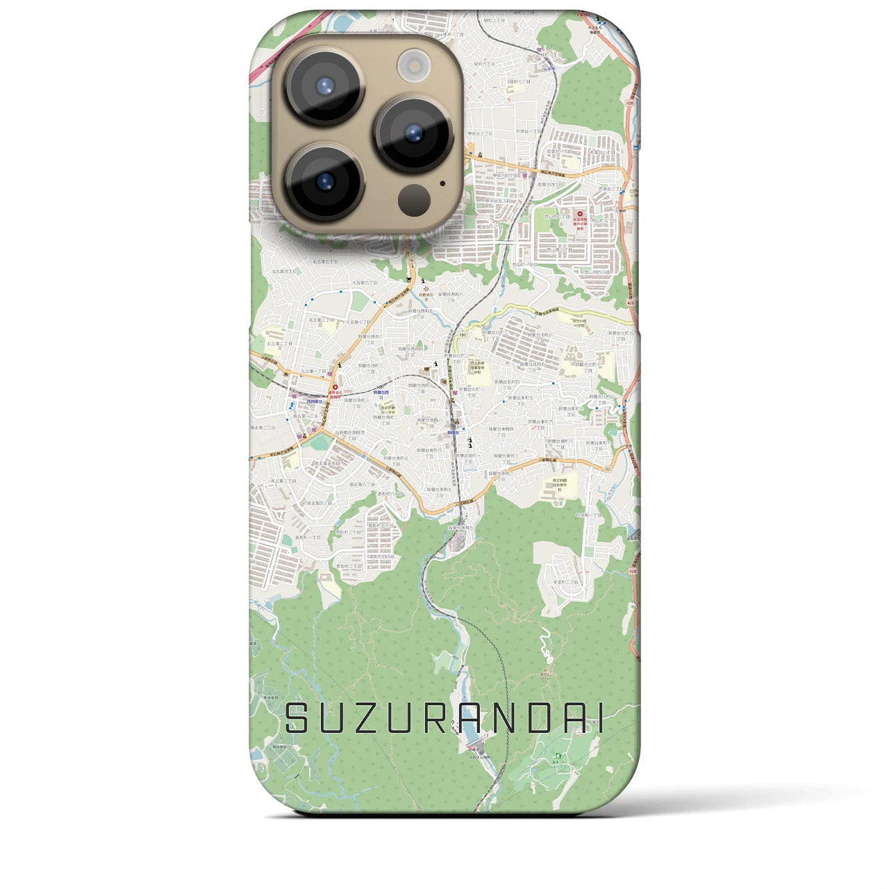 【鈴蘭台(兵庫県)】地図柄iPhoneケース(バックカバータイプ)