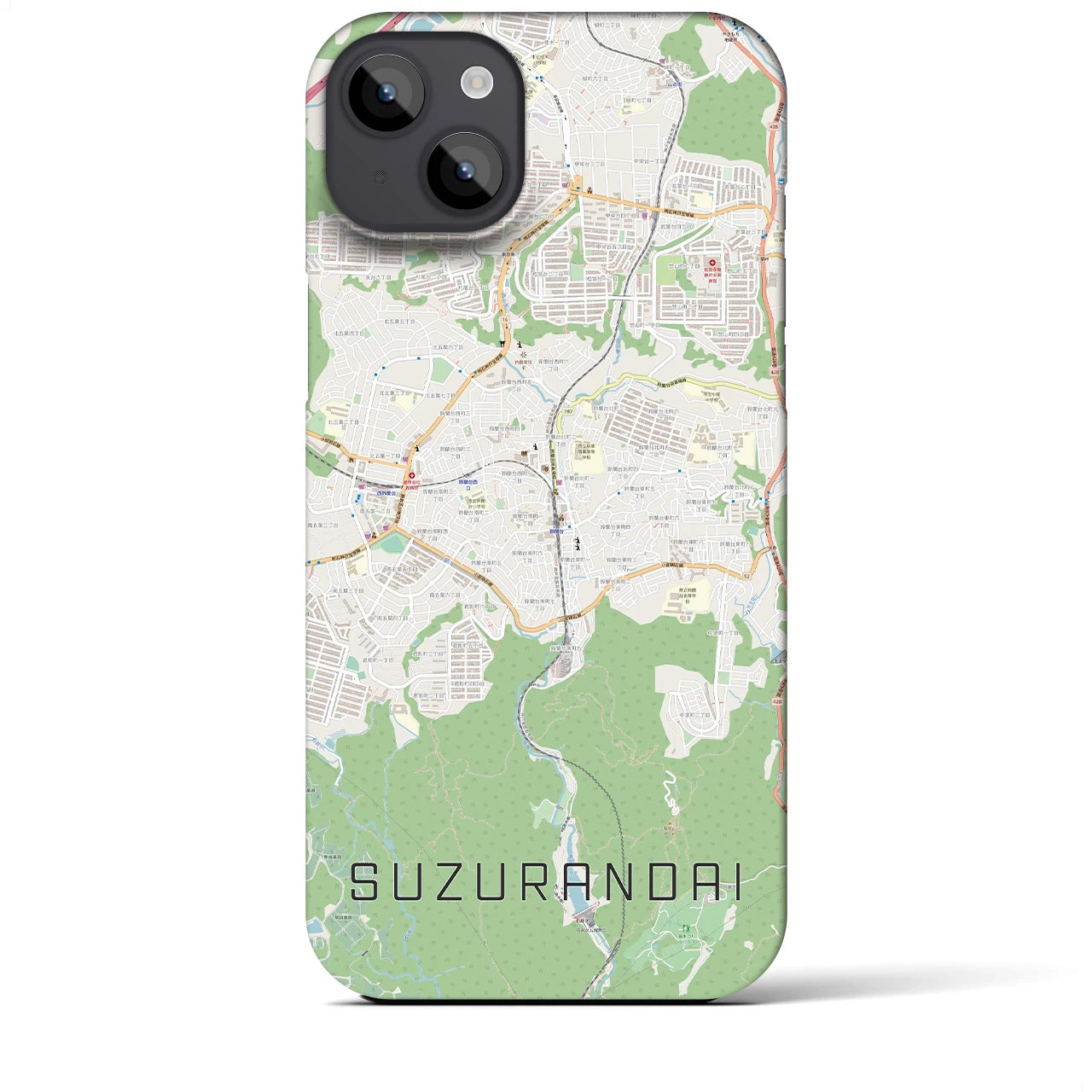 【鈴蘭台(兵庫県)】地図柄iPhoneケース(バックカバータイプ)