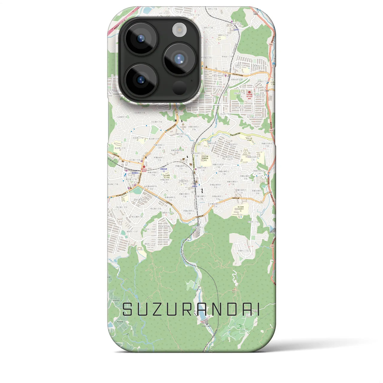 【鈴蘭台(兵庫県)】地図柄iPhoneケース(バックカバータイプ)