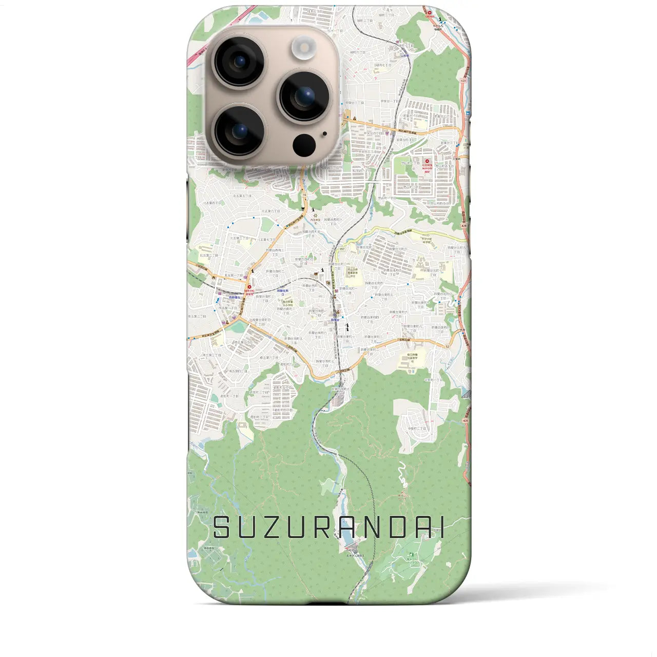 【鈴蘭台(兵庫県)】地図柄iPhoneケース(バックカバータイプ)