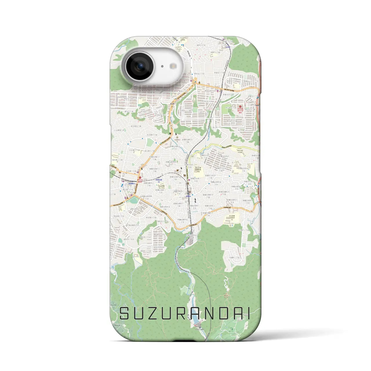 【鈴蘭台(兵庫県)】地図柄iPhoneケース(バックカバータイプ)