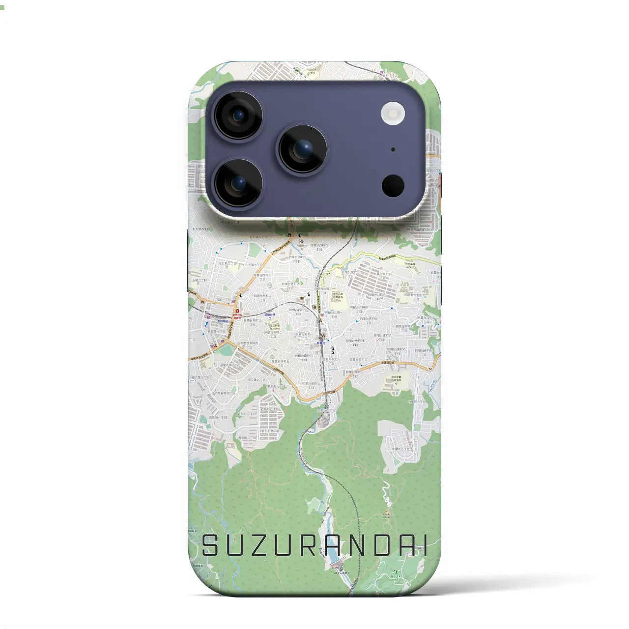 【鈴蘭台(兵庫県)】地図柄iPhoneケース(バックカバータイプ)