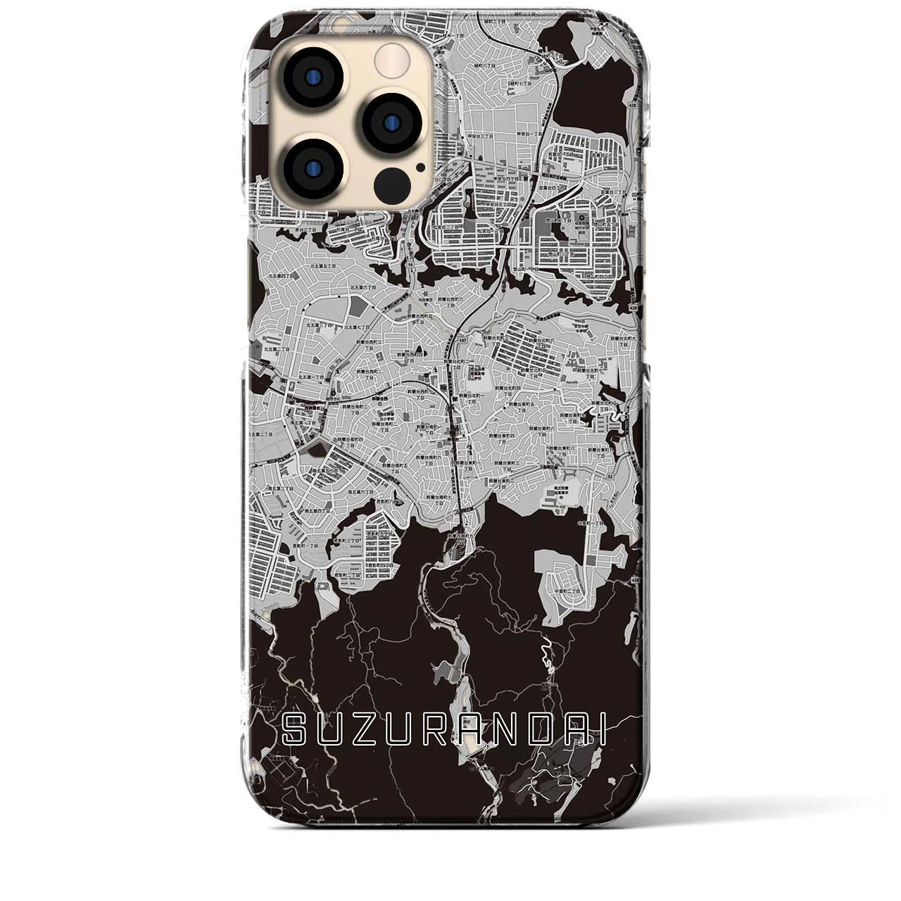 【鈴蘭台(兵庫県)】地図柄iPhoneケース(クリアタイプ)