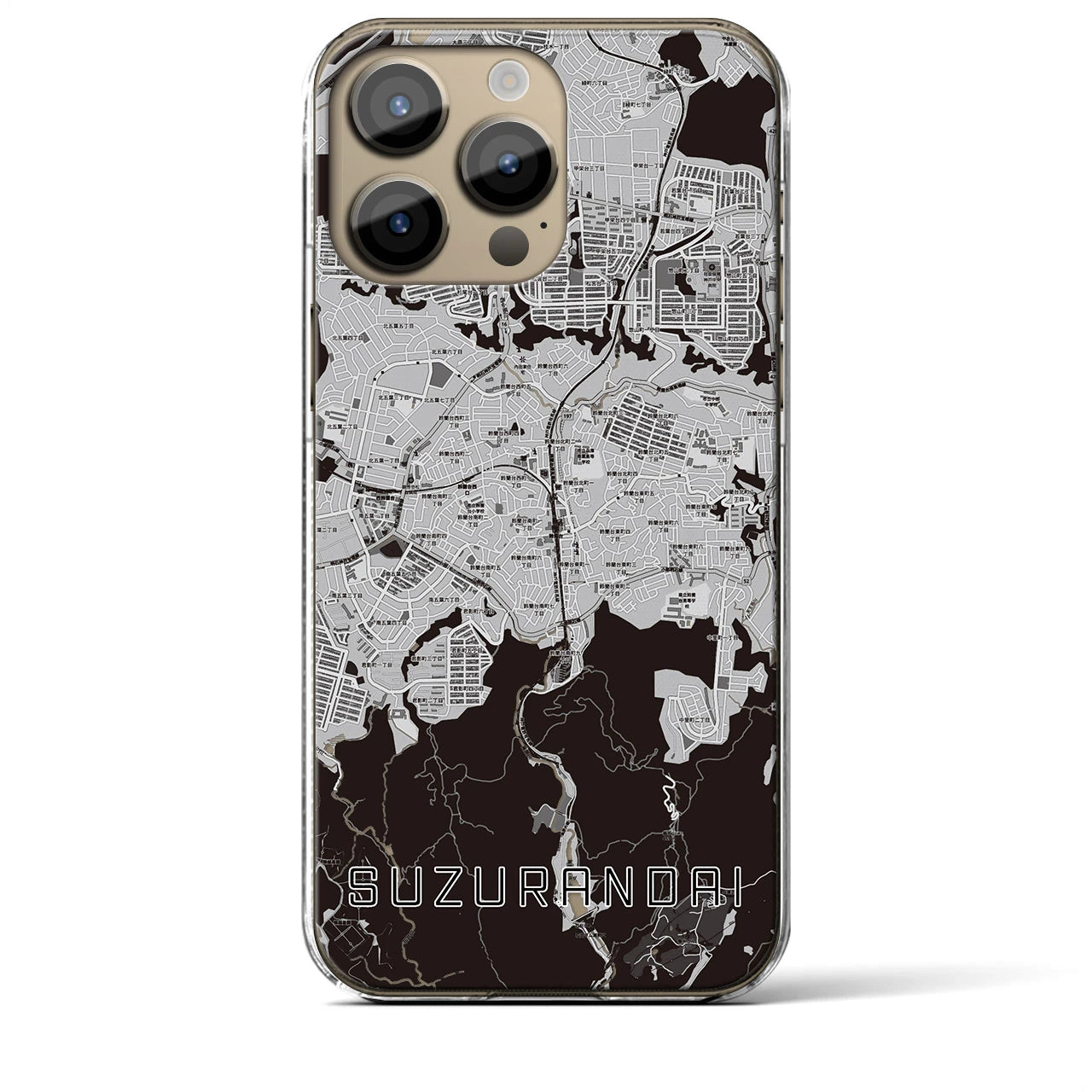 【鈴蘭台(兵庫県)】地図柄iPhoneケース(クリアタイプ)