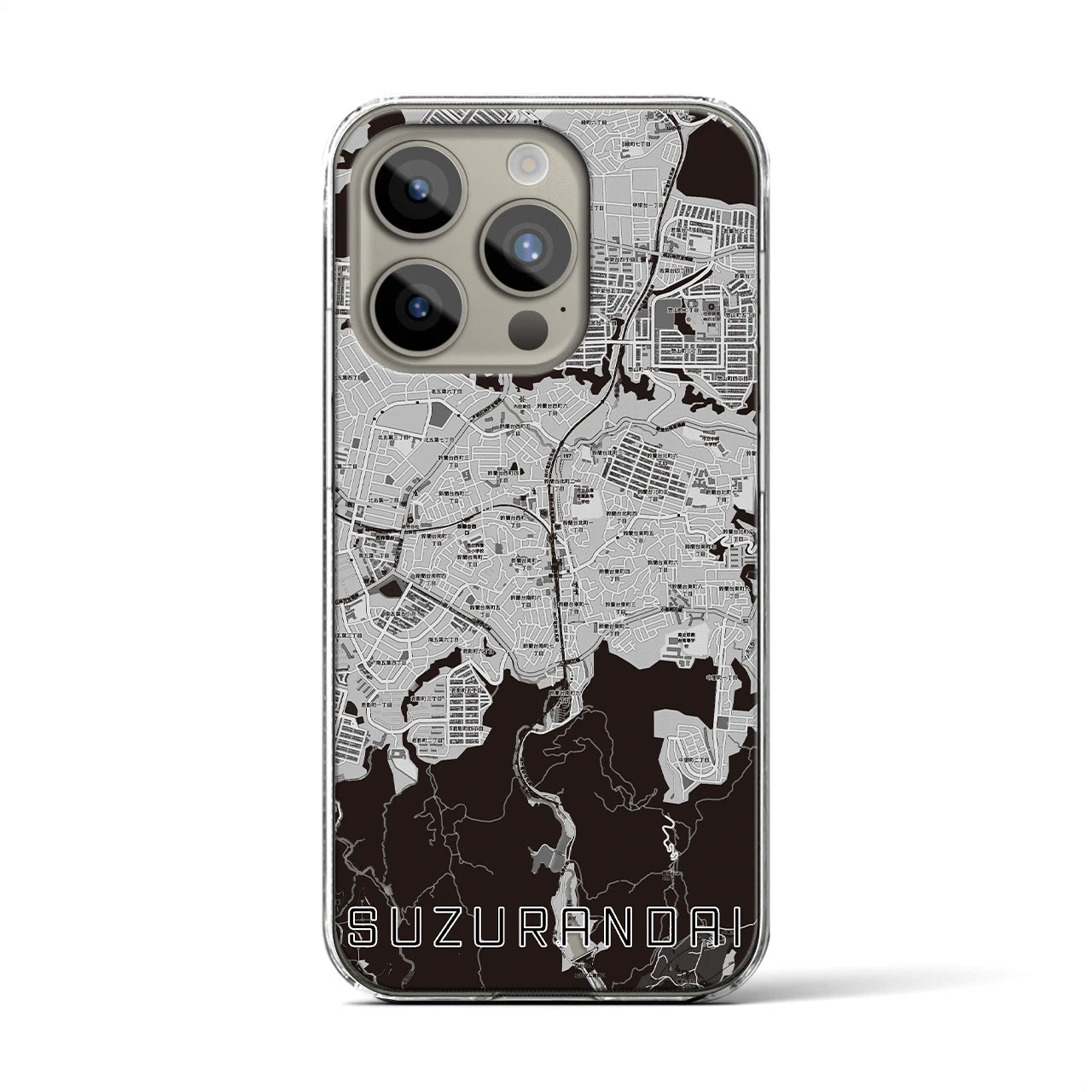【鈴蘭台(兵庫県)】地図柄iPhoneケース(クリアタイプ)