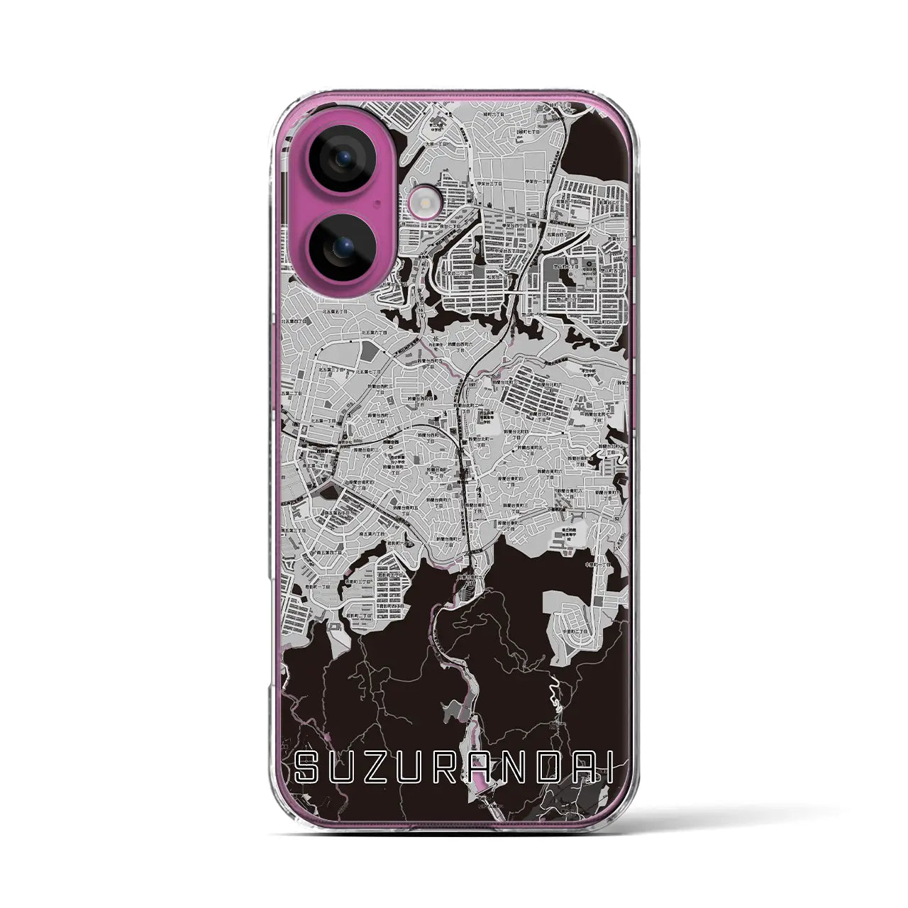 【鈴蘭台(兵庫県)】地図柄iPhoneケース(クリアタイプ)