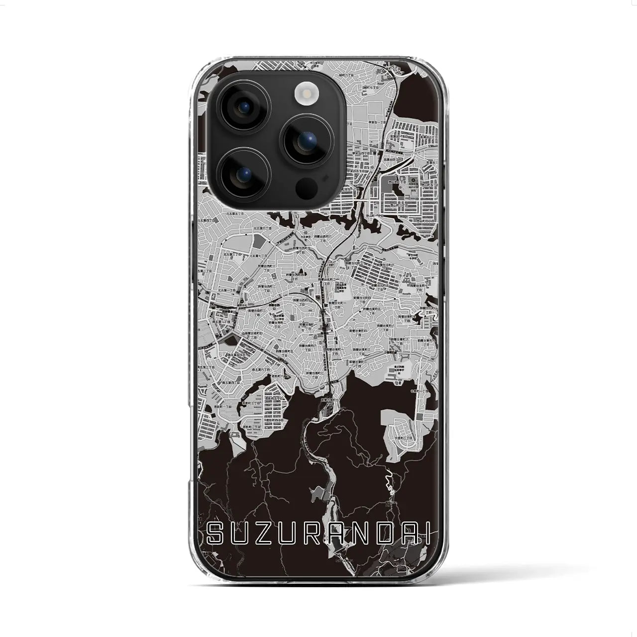 【鈴蘭台(兵庫県)】地図柄iPhoneケース(クリアタイプ)