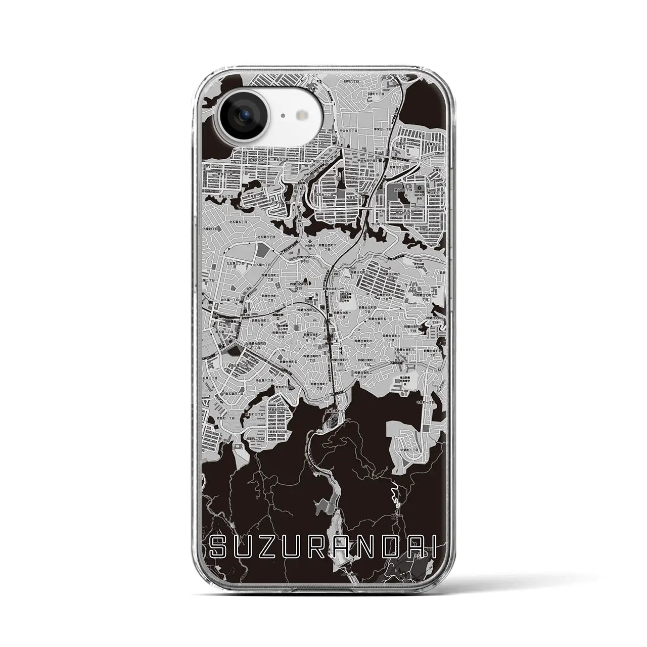 【鈴蘭台(兵庫県)】地図柄iPhoneケース(クリアタイプ)