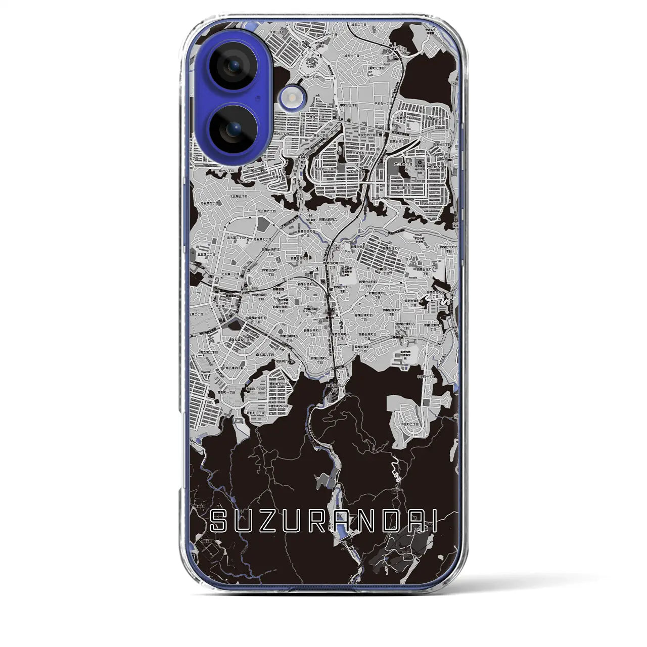 【鈴蘭台(兵庫県)】地図柄iPhoneケース(クリアタイプ)