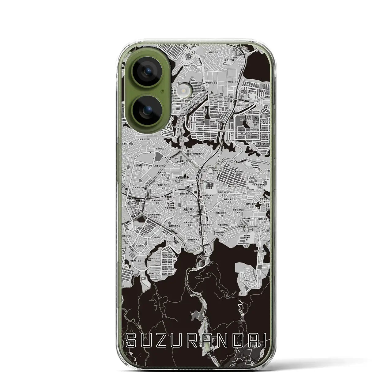 【鈴蘭台(兵庫県)】地図柄iPhoneケース(クリアタイプ)
