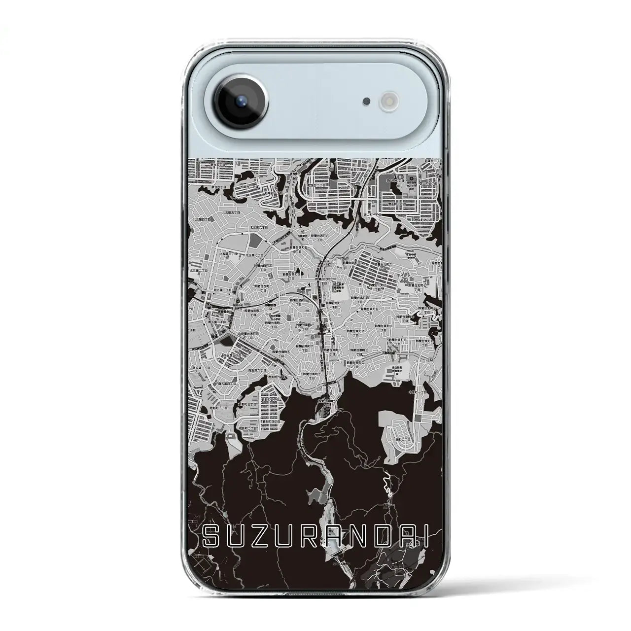 【鈴蘭台(兵庫県)】地図柄iPhoneケース(クリアタイプ)