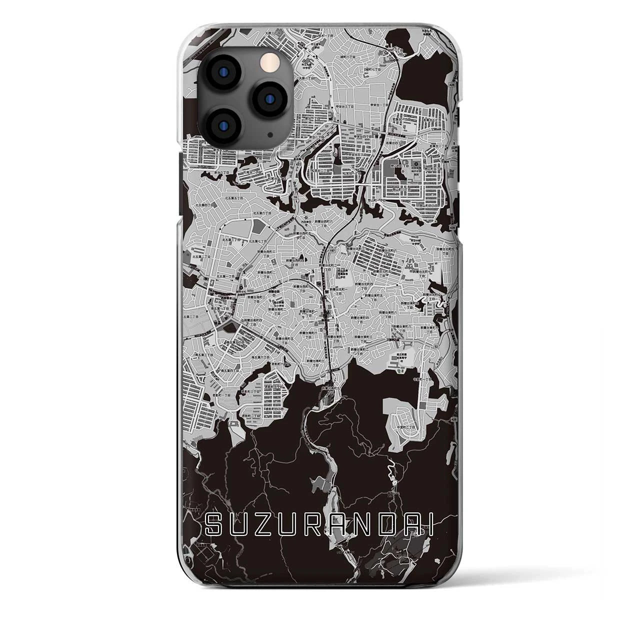 【鈴蘭台(兵庫県)】地図柄iPhoneケース(クリアタイプ)