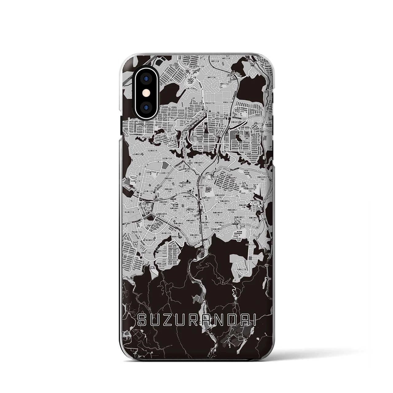 【鈴蘭台(兵庫県)】地図柄iPhoneケース(クリアタイプ)